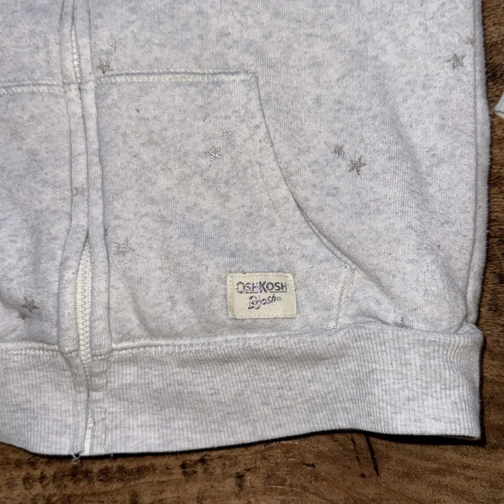 Cozy grey star ⭐️ zip fleece lining size 6/6x - Picture 3 of 3